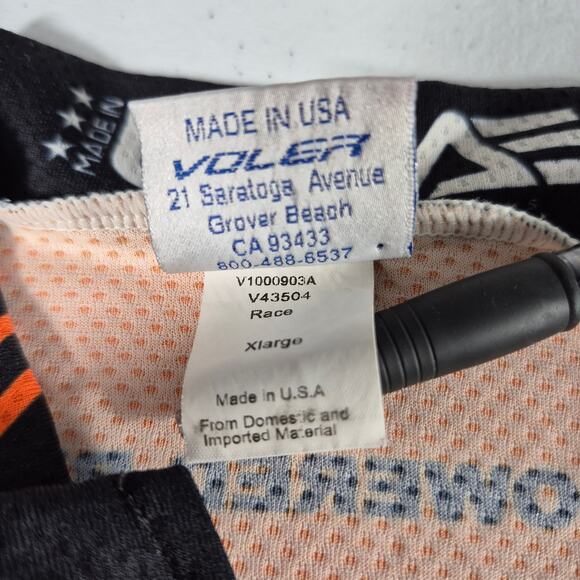 Voler Blue Orange Aloha Coffee & Banana Bread Vintage Full Zip Cycling Jersey XL - Picture 2 of 2